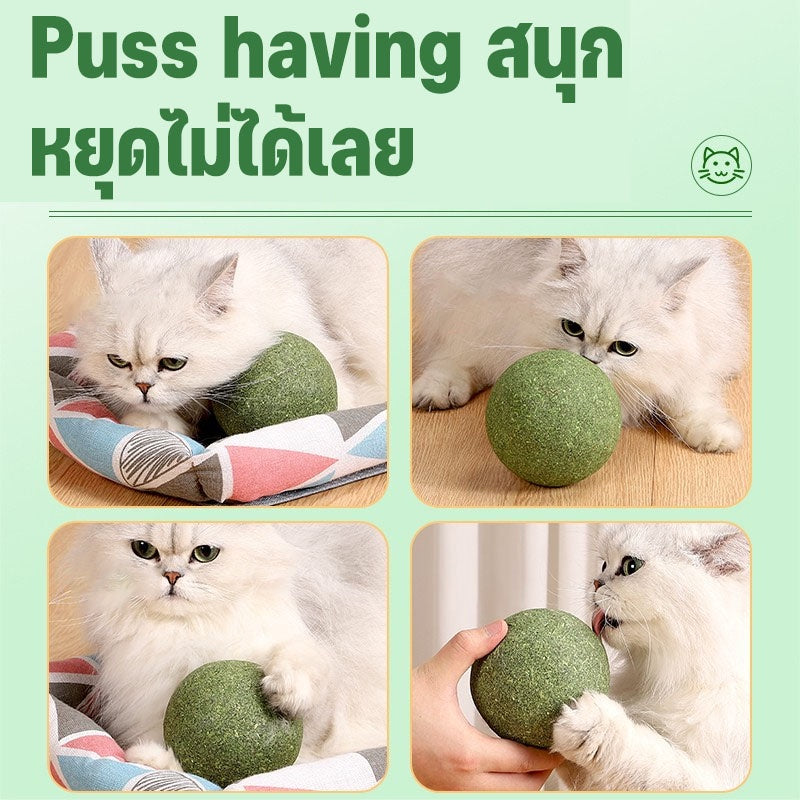 Mango กัญชาแมว catnip ball แคทนิปบอล 8CM ของใช้น้องแมว ขนมแมว ผ่อนคลาย อารมณ์ดี ซุปเปอร์ใหญ่