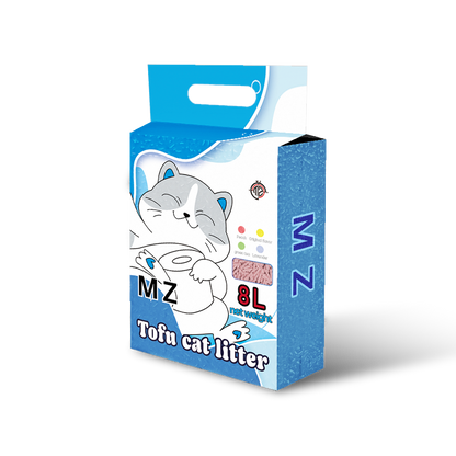 Mango MZ ทรายแมวเต้าหู้ 8 ลิตร  ทรายแมวมันเต้า ออแกนิก 100% ทิ้งชักโครกได้ ทราบแมว ทรายเต้าหู้ ทรายแมว