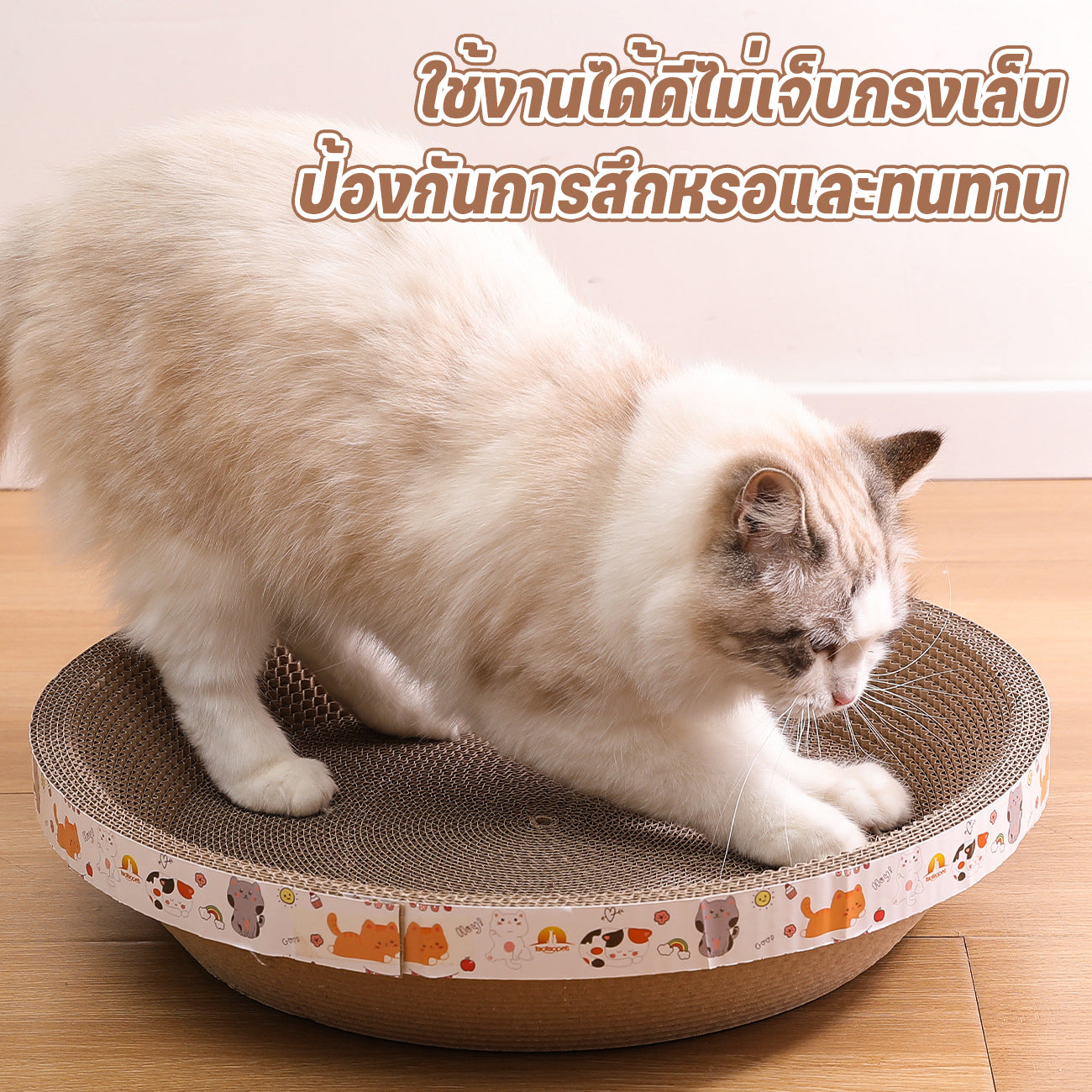 รูปอ่าง ที่ลับเล็บแมวขนาดใหญ่ ที่ขูดเล็บ ของเล่นแมว ที่ลับเล็บแมว  ที่ฝนเล็บแมว ของเล่นแมว เป็นที่นอนแมวไปในตัว ทำให้แมวอารมณ์ดี