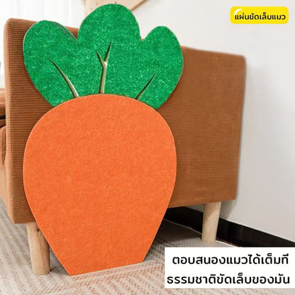 Mango พรมลับเล็บแมว สไตล์แครอท🥕ผ้าสักหลาด ที่ลับเล็บแมว ป้องกันรอยขีดข่วน สามารถยึดติดกับผนังผลิตภัณฑ์มาพร้อมกับกาวด้านหลัง