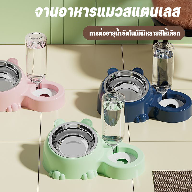 ชามสัตว์เลี้ยง, ชามอาหารสุนัข, ชามอาหาร 2 หลุมพร้อมน้ำ, ชามอาหารแมว, ชามอาหารแมว, ชามอาหารสัตว์เลี้ยง