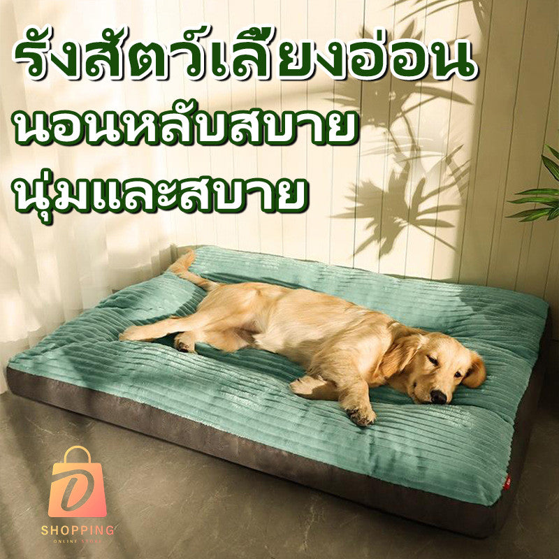 Mango ที่นอนสุนัข เบาะหมา เบาะหมานอน เบาะสัตว์เลี้ยงมีหมอน สัมผัสนุ่ม นอนสบาย ทำความสะอาดง่าย เบาะกว้าง นอนสบาย