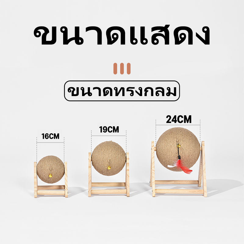 Mango ที่ลับเล็บแมว ที่ฝนเล็บแมว ของเล่นแมว บอลฝนเล็บแมว ที่ฝนเล็บแมวลูกบอล ลูกบอล ของแมว รางบอลแมว บ้านแมว ที่นอนแมว