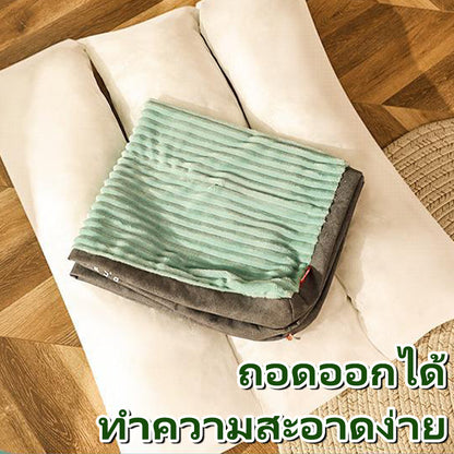 Mango ที่นอนสุนัข เบาะหมา เบาะหมานอน เบาะสัตว์เลี้ยงมีหมอน สัมผัสนุ่ม นอนสบาย ทำความสะอาดง่าย เบาะกว้าง นอนสบาย