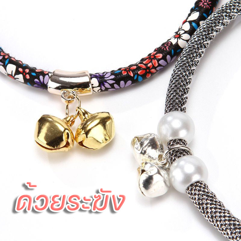 Mango ปลอกคอ ติดกระดิ่ง แบบปรับขนาดได้ สำหรับสัตว์เลี้ยง แมว พร้อมกระดิ่ง น่ารัก ปลอกคอสัตว์เลี้ยง ปลอกคอสุนัข พร้อมส่งในไทย
