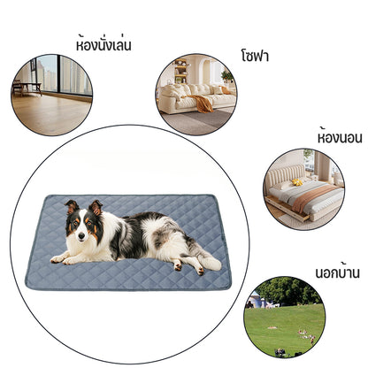 แผ่นรองฉี่หมา แผ่นรองฉี่สุนัข4ชั้น แบบซักได้ดูดซับน้ำแผ่นรองฉี่ แผ่นรองฉี่สุนัขแบบซักได้ สามารถใช้ซ้ำได้ กระดาษรองฉี่