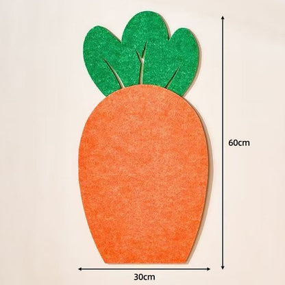 Mango พรมลับเล็บแมว สไตล์แครอท🥕ผ้าสักหลาด ที่ลับเล็บแมว ป้องกันรอยขีดข่วน สามารถยึดติดกับผนังผลิตภัณฑ์มาพร้อมกับกาวด้านหลัง
