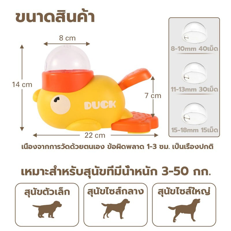 Mango ของเล่นให้อาหาร เครื่องแจกขนม รูปเป็ดสุดน่ารัก ของเล่นแมว ของเล่นหมา เสริมพัฒนาการ เป็ดแจกขนม
