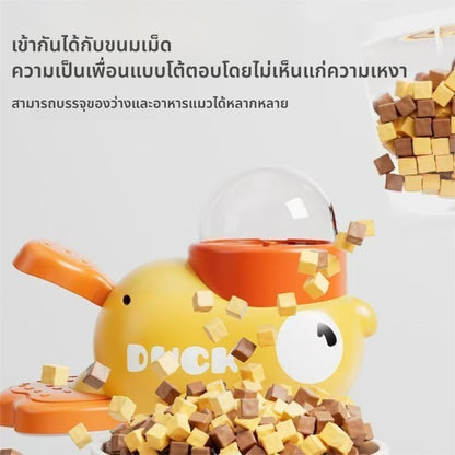 Mango ของเล่นให้อาหาร เครื่องแจกขนม รูปเป็ดสุดน่ารัก ของเล่นแมว ของเล่นหมา เสริมพัฒนาการ เป็ดแจกขนม