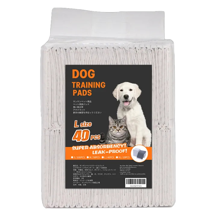 Pet Pad แผ่นรองฉี่สัตว์เลี้ยง แผ่นซับฉี่ แผ่นรองฉี่สุนัข แมว แผ่นรองฝึกขับถ่าย ซึมซับ ระงับกลิ่นได้ดี แผ่นปัสสาวะถ่านดูดซับกลิ่น 5 ชั้น