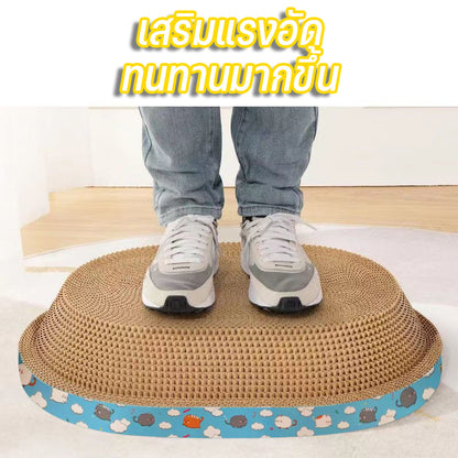 Cat Scratch Board, รูปไข่, ของเล่นแมว, เตียงแมว, กระดาษลูกฟูกความหนาแน่นสูง, กระดาน Scratch แมวรูปไข่, สี่ขนาด