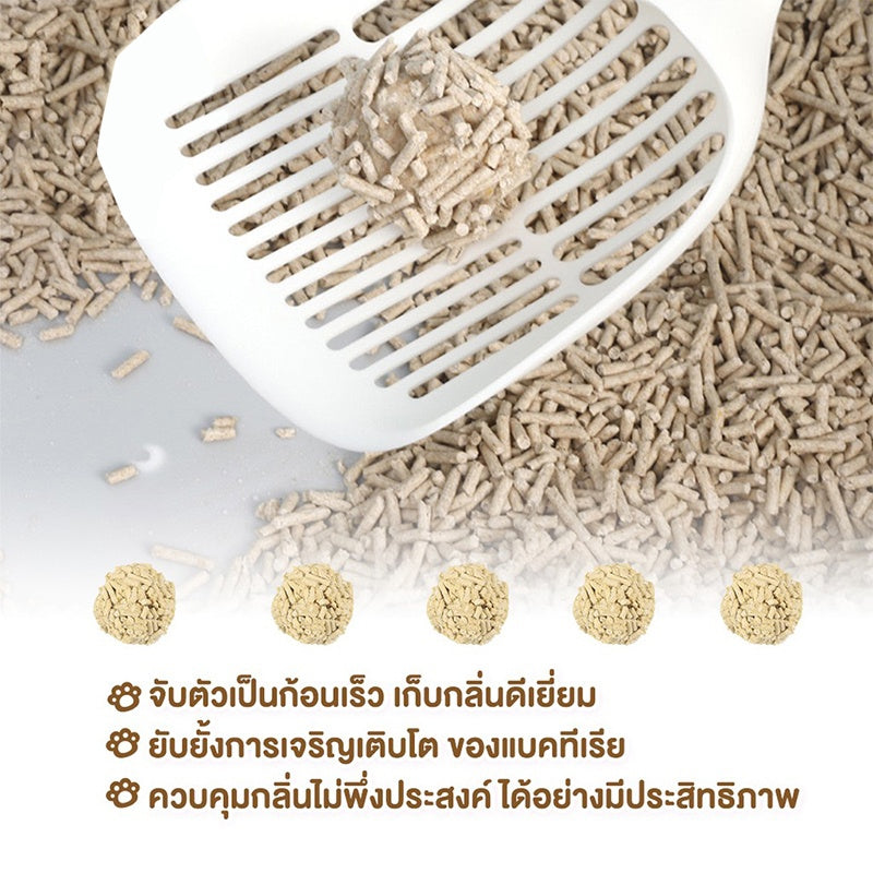 Mango MZทรายแมว 6L ทรายเต้าหู้100% ออร์แกนิค ผลิตจากกากถั่วเหลืองธรรมชาติ ทิ้งลงชักโครกได้ ทรายแมวเต้าหู้ TOFU Cat Litter