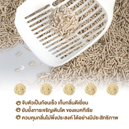 Mango MZทรายแมว 6L ทรายเต้าหู้100% ออร์แกนิค ผลิตจากกากถั่วเหลืองธรรมชาติ ทิ้งลงชักโครกได้ ทรายแมวเต้าหู้ TOFU Cat Litter