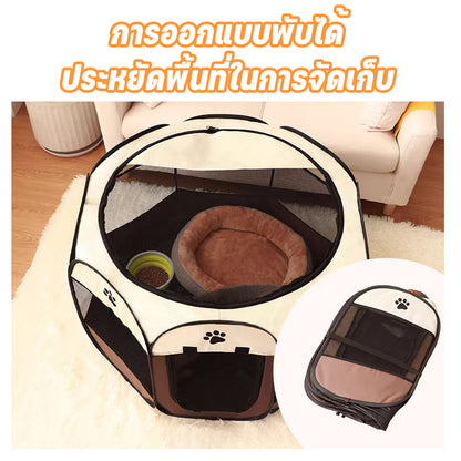 กรงแมว, กรงสัตว์เลี้ยงพับได้, กรงสุนัขแบบพกพา, กรงสุนัข, เตียงแมว, ห้องคลอดสัตว์เลี้ยง, ผ้าคุณภาพสูง, กรงแมวพับที่ทนทานประหยัดพื้นที่, มี 5 สีให้เลือก