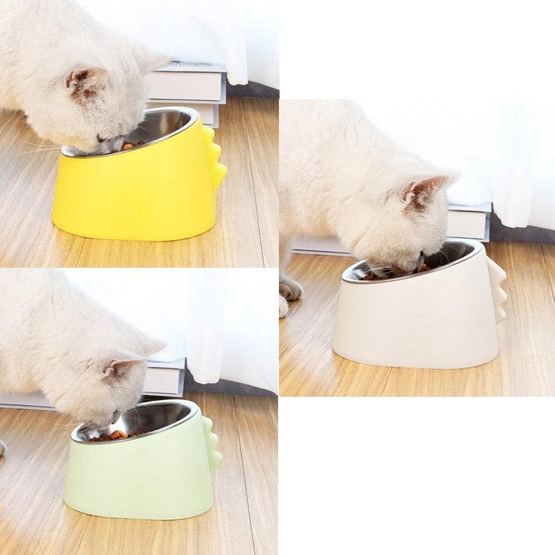 Mango 🥥COD🐾ชามอาหารสัตว์ ทรงเอียง ชามอาหารหมา ที่ใส่อาหารสัตว์เลี้ยง ชามสัตว์เลี้ยง อุปกรณ์ให้อาหารสัตว์ เอียง 15 องศา