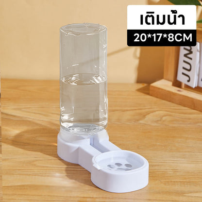 Mango ตัวป้อนสัตว์เลี้ยงอัตโนมัติ น้ำพุแมว ที่ให้อาหารแมวอัตโนมัติ ชามสุนัข ให้อาหารหม้อป้อนน้ำ วัสดุ PP ทำความสะอาดง่าย