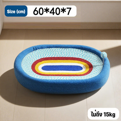 Mango รังแมว กระดานเกาแมว แท่งแกล้งแมว 3-IN-1 ตะไบเล็บแมว รังนอนหลับลึก ทนต่อการสึกหรอ ของเล่นแมว ไซส์ใหญ่