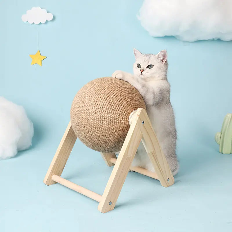 Mango ที่ลับเล็บแมว ที่ฝนเล็บแมว ของเล่นแมว บอลฝนเล็บแมว ที่ฝนเล็บแมวลูกบอล ลูกบอล ของแมว รางบอลแมว บ้านแมว ที่นอนแมว