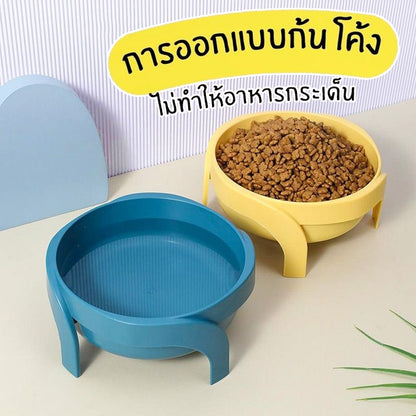 Mango ชามอาหารแมว🐱ชามอาหารทรงสูงชามวงกลมมีขา ช่วยเซฟหลัง ชามทรงสูงให้อาหารสำหรับสัตว์เลี้ยง ชามข้าวแมว ชามแมว ถาดอาหารแมว
