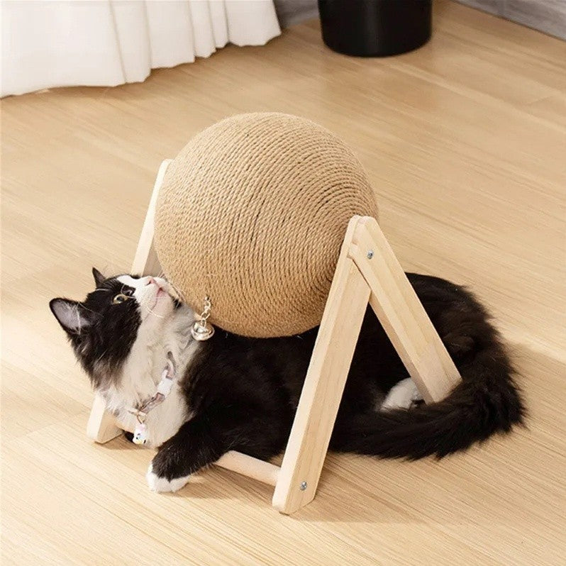 Mango ลูกบอลข่วนเล็บแมว ที่ขัดเล็บแมว ของเล่นแมว ที่ฝนเล็บแมว ทรงรูปบอล  คอนโดแมว กรอบปีนแมว พอดีเล็บเเมว แข็งแรง ทนทาน
