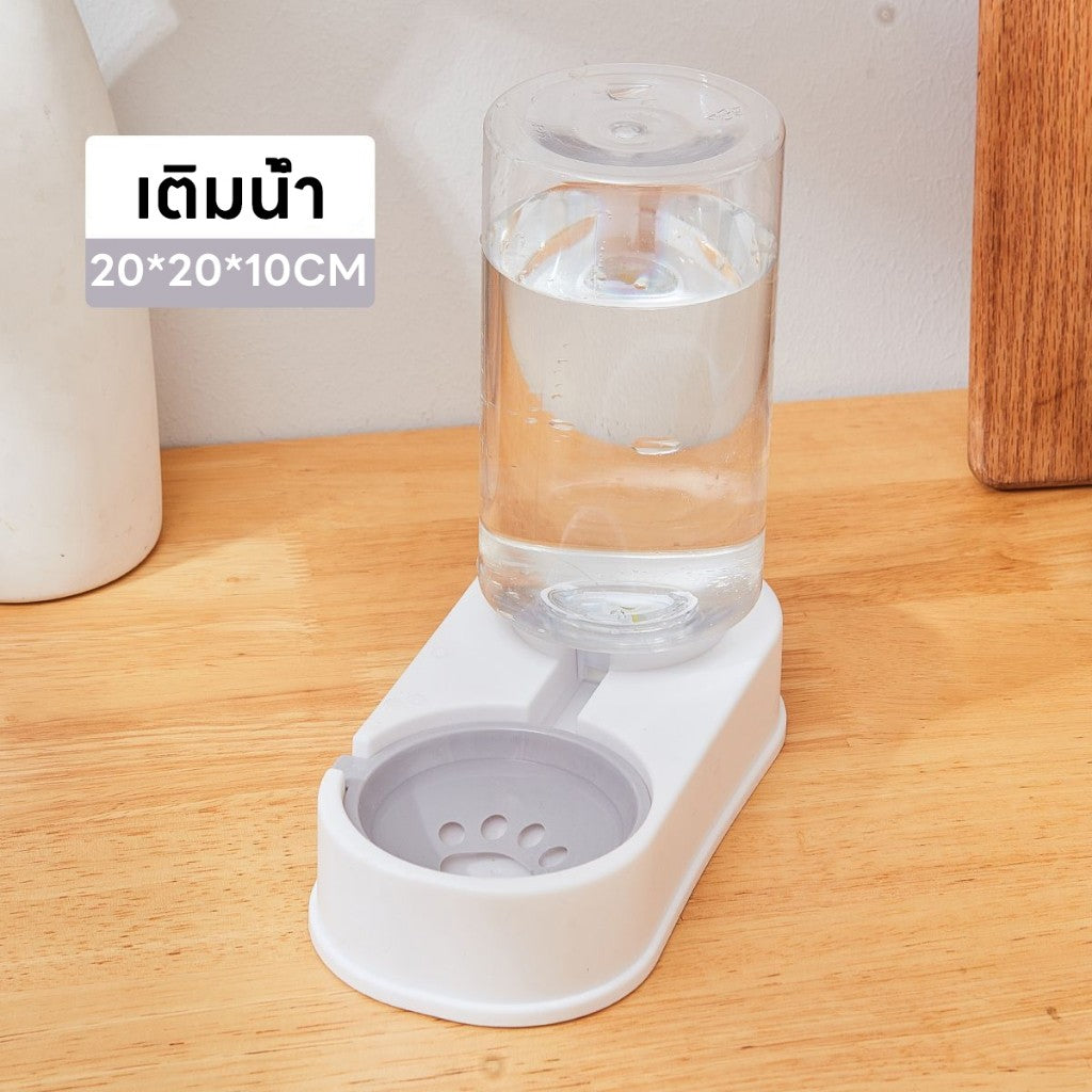 Mango ตัวป้อนสัตว์เลี้ยงอัตโนมัติ น้ำพุแมว ที่ให้อาหารแมวอัตโนมัติ ชามสุนัข ให้อาหารหม้อป้อนน้ำ วัสดุ PP ทำความสะอาดง่าย
