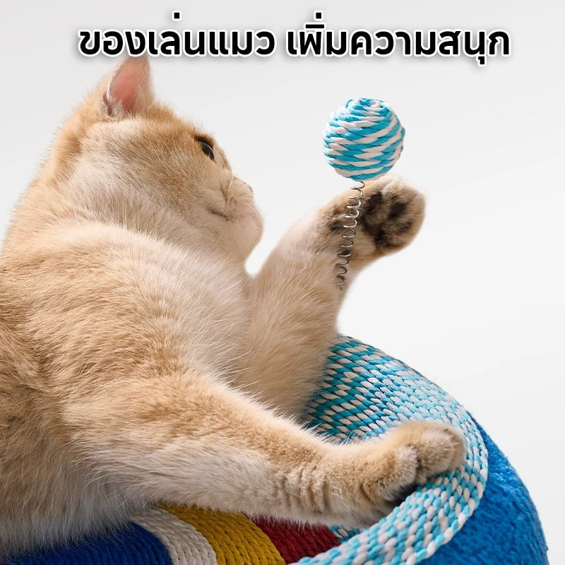 Mango รังแมว กระดานเกาแมว แท่งแกล้งแมว 3-IN-1 ตะไบเล็บแมว รังนอนหลับลึก ทนต่อการสึกหรอ ของเล่นแมว ไซส์ใหญ่