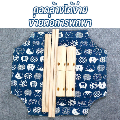ที่นอนแมว ที่นอนสัตว์เลี้ยง เตียงแมวไม้ เปลแมว ถอดง่ายใส่ง่าย พกพาสะดวก เคลื่อนย้ายง่า เตียงนอนแมว ใช้พื้นที่ไม่เยอะ
