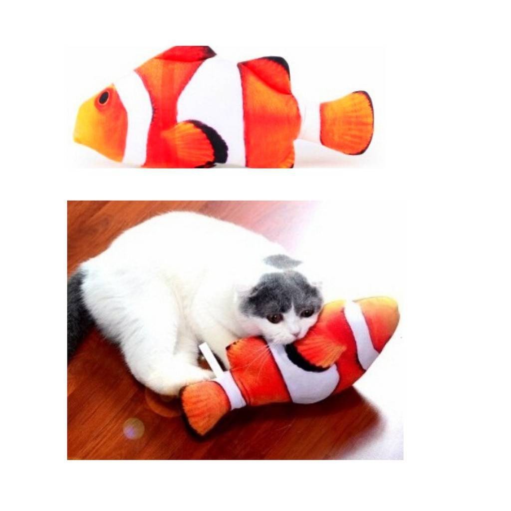 Mango ตุ๊กตาปลาของเล่น ของเล่นแมว ปลาของเล่นฝ้าย แคทนิป ตุ๊กตาปลาจำลอง ขนาด 20 ซม ตุ๊กตาตัวโปรดของแมวเลี้ยง