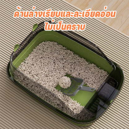 Mango ห้องน้ำแมว กระบะทรายแมวห้องน้ำแมวใหญ่ ฟรีที่ตักทรายแมว ป้องกันทรายกระเด็น ขอบสูง มีจำหน่ายในรูปทรงและขนาดที่หลากหลายเพื่อ