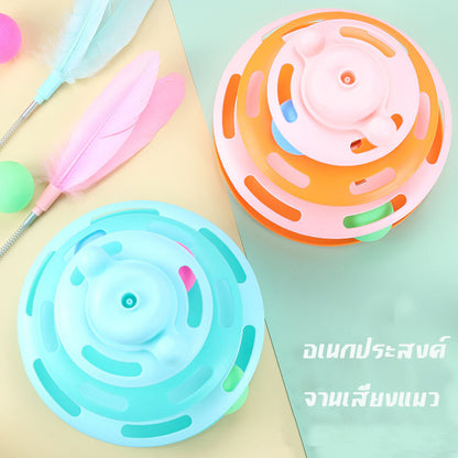 Mango รางบอลแมว4ชั้น ของเล่นแมว รางบอลแมว รางบอล4ชั้น ของเล่นน้องแมว ของเล่นแมว