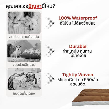 Mango พร้อมส่ง🔥เบาะสัตว์เลี้ยง กันน้ำกันรา100% Waterproof Pet Bed  ที่นอนหมา ที่นอนเเมว ที่นอนสุนัข เบาะหมาใหญ่