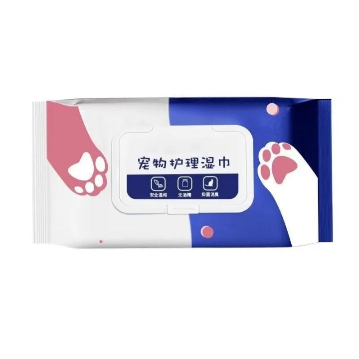 Mango ✨ร้านไทย✨ทิชชู่เปียก 80 แผ่น แผ่นเช็ดแมว ทิชชู่หมา Pet wipes ทิชชู่เปียกสัตว์เลี้ยง สำหรับเช็ดสัตว์เลี้ยง