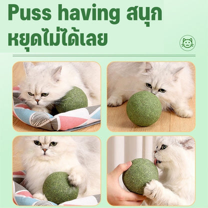 Mango กัญชาแมว catnip ball แคทนิปบอล 8CM ของใช้น้องแมว ขนมแมว ผ่อนคลาย อารมณ์ดี ซุปเปอร์ใหญ่