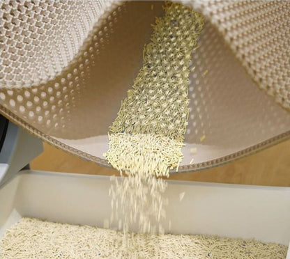 Mango แผ่นดักทรายแมว แผ่นรองทรายแมว Cat Litter Mat ซักได้ค่ะ ที่ดักทรายแมว รุ่นอัพเกรดของแผ่นครอกแมวสองชั้น 2 สีและขนาดให้เลือก ที่ดักทรายแมว