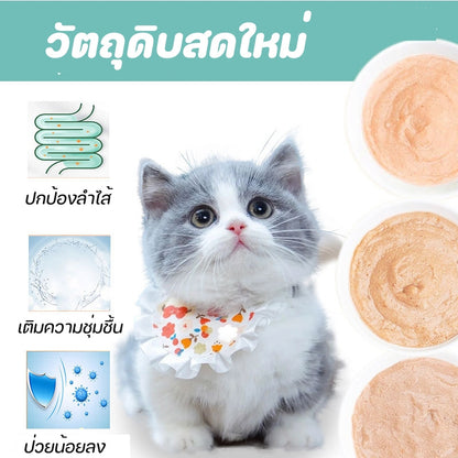 Mango 100PCS!! ขนมแมวนำเข้า ครีมแมวเลีย ขนมแมวเลีย สุดคุ้ม! ผมสว่าง สุขภาพ โภชนาการ cat snack stick 16g อาหารแมว