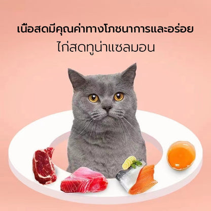 Mango ขนมเลียแมว 16g ขนมแมวเลีย cat snacks อาหารแมวเปียก อาหารเปียกแมว คละรสชาติ อร่อยมีคุณค่าทางโภชนาการ รสไก่และปลา บำรุงผม