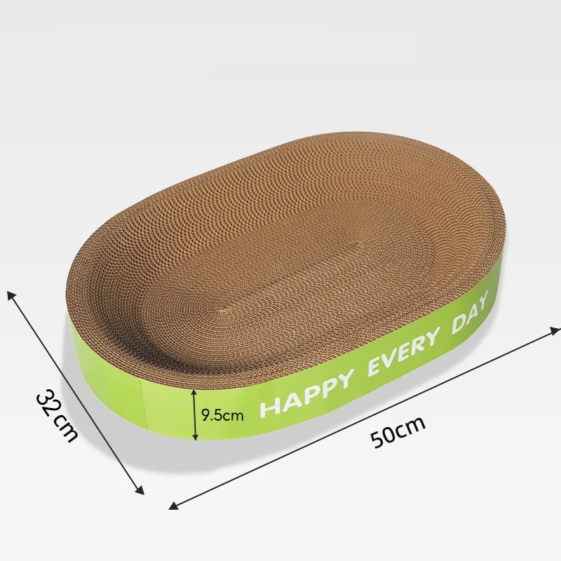 Mango ขอบหนา ที่ลับเล็บแมว+แคทนิปฟรี อ่างลับเล็บ ของเล่นที่นอนแมว 2in1 แผ่นลับเล็บ ที่ฝนเล็บสัตว์เลี้ยง ที่ลับเล็บขอบหนาพิเศษ