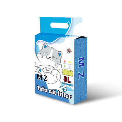 Mango MZ ทรายแมวเต้าหู้ 8 ลิตร  ทรายแมวมันเต้า ออแกนิก 100% ทิ้งชักโครกได้ ทราบแมว ทรายเต้าหู้ ทรายแมว