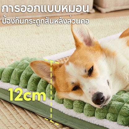 Mango ที่นอนสัตว์เลี้ยง ผ้าฝ้าย ขนาดใหญ่ ซักทําความสะอาดได้ เบาะสัตว์เลี้ยง ที่นอนหมา ที่นอนเเมว ที่นอนสุนัข คอนโดแมว