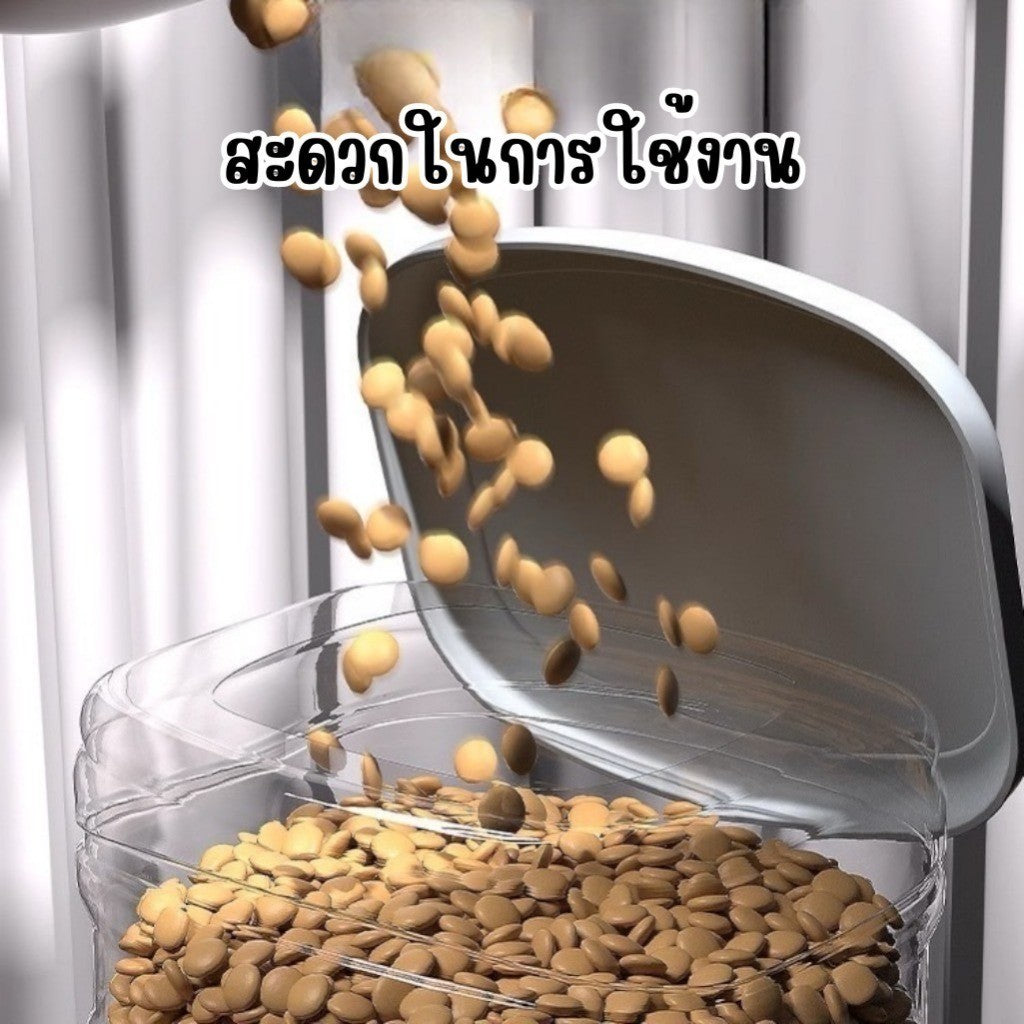 Mango ที่ให้อาหารแมวอัตโนมัติ เครื่องให้อาหารแมวอัตโนมัติ ที่ให้อาหารอัตโนมัติ เครื่องให้น้ำให้อาหารสุนัขอัตโนมัติขนาดใหญ่3.8L
