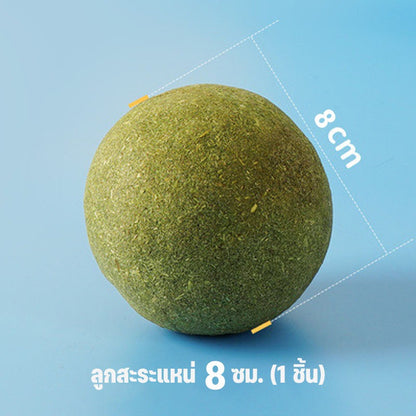 Mango ลูกบอลกัญชาแมว ติดกำแพงได้ ไม่กลิ้งหาย catnip ball แคทนิปแมว หญ้าแมว ของเล่นแมว ลดคราบหินปูน สําหรับสัตว์เลี้ยง