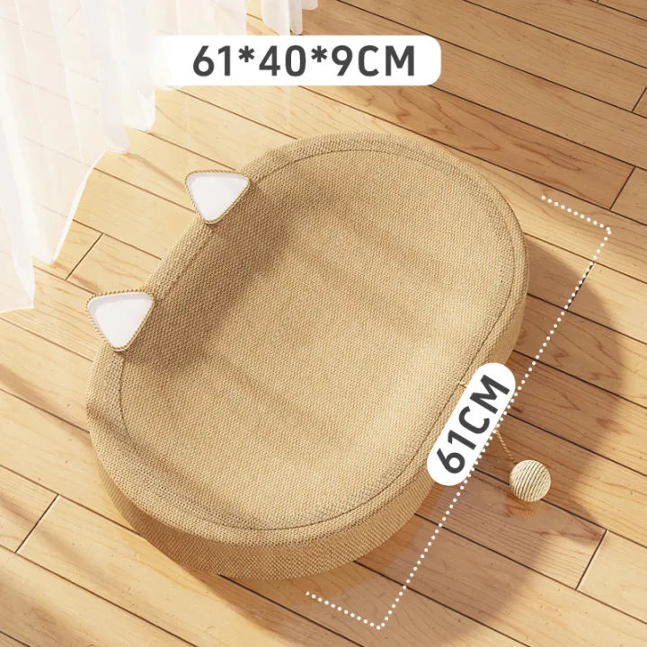 ใหม่ 3-in-1 แมวกรงเล็บเหลา, สวมแมวกรงเล็บเหลา 61cm, สามารถใช้สำหรับกรงเล็บแมว, เตียงแมว, ป่านศรนารายณ์, กรงเล็บแมวเหลาทนต่อการสึกหรอ