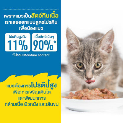 Mango อาหารเปียกแมว🐾 อาหารแมวทูน่า/ไก่เลือกรสได้ ขนาด 80กรัม อาหารแมวเปียก อาหารสุนัข มีทั้งหมด 3 รสชาติ  แบบซอง