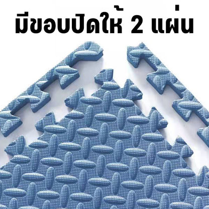 【พร้อมส่ง】แผ่นโฟมปูพื้นให้สุนัข แผ่นรองสัตว์เลี้ยงกันกระแทก แผ่นกันลื่นสุนัข ความหนา2ซม มีขอบปิดให้ 2 แผ่น EVA 30×30 60×60