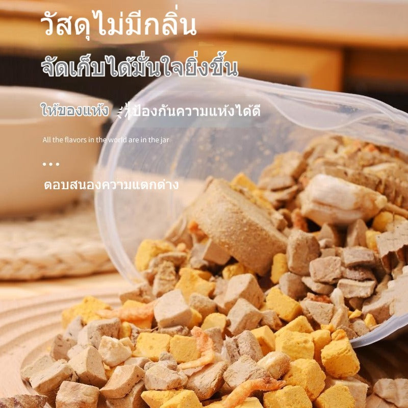 Mango กล่องใส่อาหารสุนัข, แมว และสัตว์เลี้ยงอื่นๆ กระปุกใส่อาหาร กล่องใส่อาหารแมว กล่องเก็บอาหาร แมวกล่องใส่อาหารแมว1.9 / 2.5L