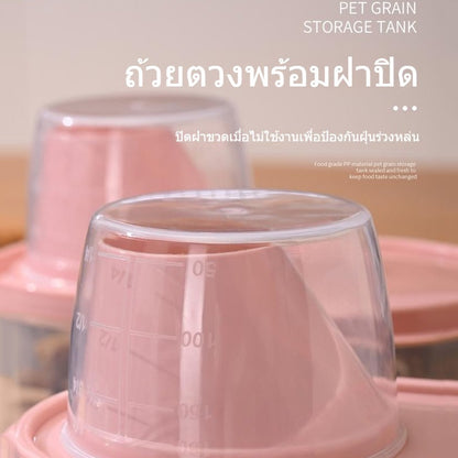 Mango กล่องใส่อาหารสุนัข, แมว และสัตว์เลี้ยงอื่นๆ กระปุกใส่อาหาร กล่องใส่อาหารแมว กล่องเก็บอาหาร แมวกล่องใส่อาหารแมว1.9 / 2.5L