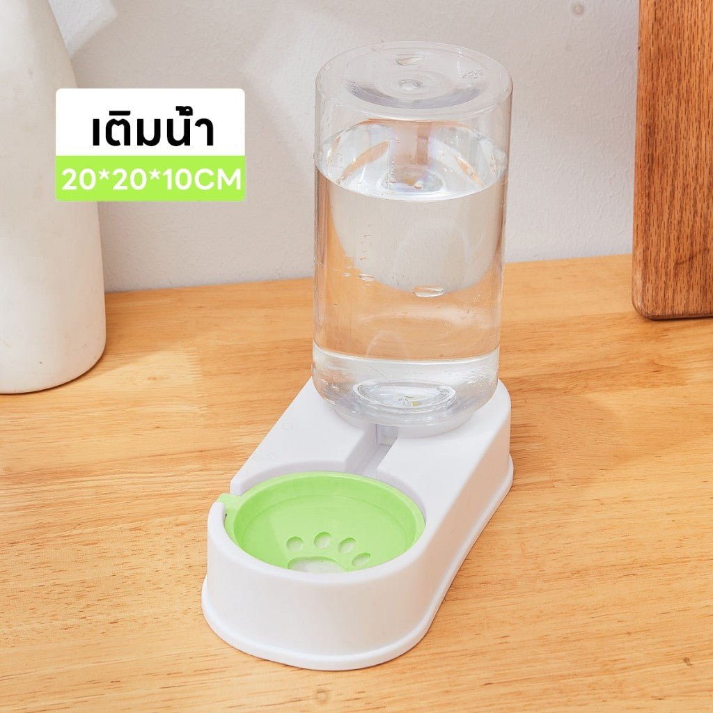 Mango ตัวป้อนสัตว์เลี้ยงอัตโนมัติ น้ำพุแมว ที่ให้อาหารแมวอัตโนมัติ ชามสุนัข ให้อาหารหม้อป้อนน้ำ วัสดุ PP ทำความสะอาดง่าย