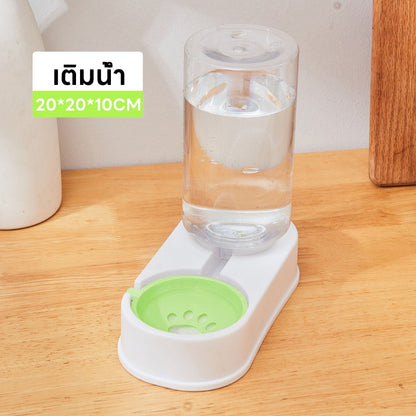 Mango ตัวป้อนสัตว์เลี้ยงอัตโนมัติ น้ำพุแมว ที่ให้อาหารแมวอัตโนมัติ ชามสุนัข ให้อาหารหม้อป้อนน้ำ วัสดุ PP ทำความสะอาดง่าย