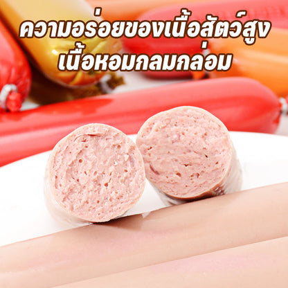 ไส้กรอกแฮมสัตว์เลี้ยง 50g  สุนัขแมวอาหารสุนัขแปรรูปจากเนื้อ เป็ด ไก่ และปลา มีให้เลือก 4 รส ขนมหมา ขนมสุนัข ขนมแมว