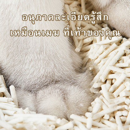 Mango ทรายแมวเต้าหู้ 6L ทรายแมว ทรายแมวผสม ทรายแมวเต้าหู้ รายเต้าหู้แมว ผลิตจากกากถั่วเหลืองธรรมชาติรสชาติ